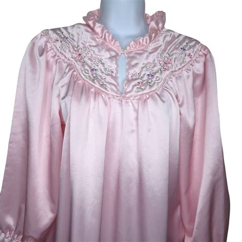 Vintage S Satin Nightgown Sabrina For Mervyn S Pink Lingerie Made In Usa Etsy