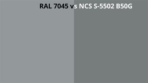 Ral 7045 Vs Ncs S 5502 B50g Ral Colour Chart Uk