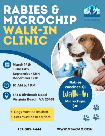 Microchip And Rabies Vaccine Clinic At Vbacac March 14 R Virginiabeach