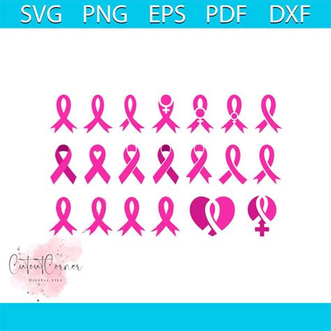 Pink Cancer Ribbon svg, Awareness Ribbon svg bundle, Breast - Inspire Uplift