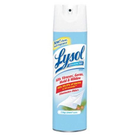 Lysol 19 Oz Crisp Linen Disinfectant Spray 79329 The Home Depot