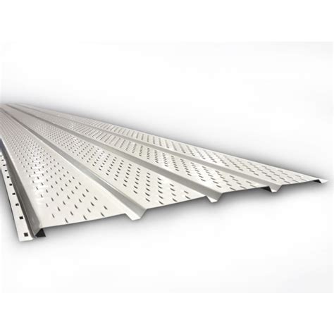 Soffite Quad 4 ventilé Kaycan en aluminium blanc de 12 pi x 16 po