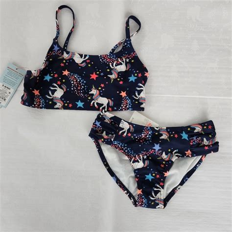 Cat Jack Swim Nwt Cat Jack Girls Piece Swimsuit Bikini Unicorn S