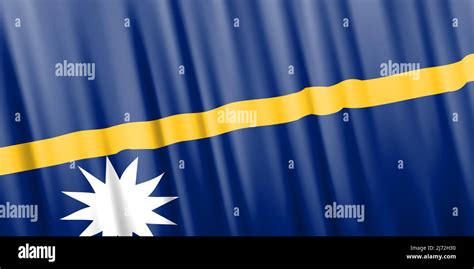 Wavy Vector Flag Of Nauru Stock Vector Image Art Alamy