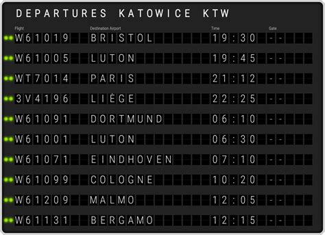 Katowice Airport Departures [KTW] Flight Schedules & departure