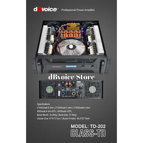 Jual Professional Power Amplifier Kelas Td Dbvoice Td Shopee