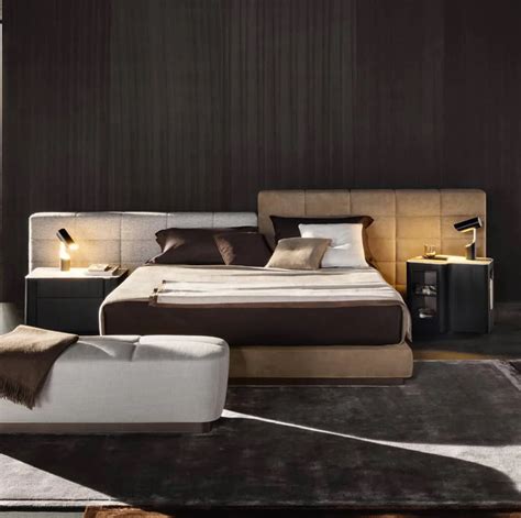 Minotti Lawrence Bed （寬版） 好窩家具｜專業復刻沙發、電動沙發、布藝功能沙發、陶板餐桌、復刻床架、舒眠床墊，3000