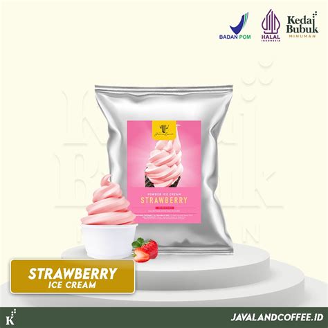 Jual Javaland Bubuk Ice Cream Es Krim Rasa Strawberry Kg Soft Ice