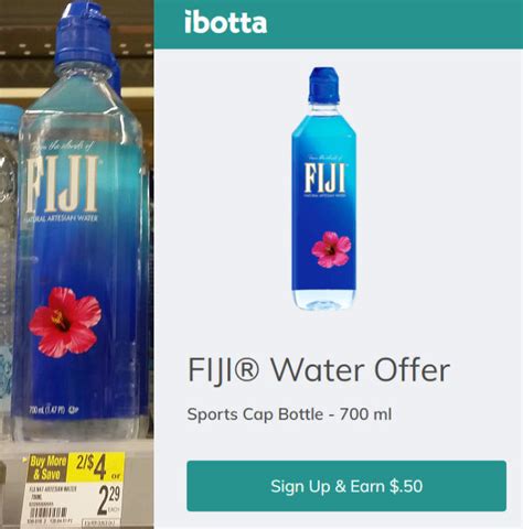 Fiji Water 700ml Bottles 98¢ Each