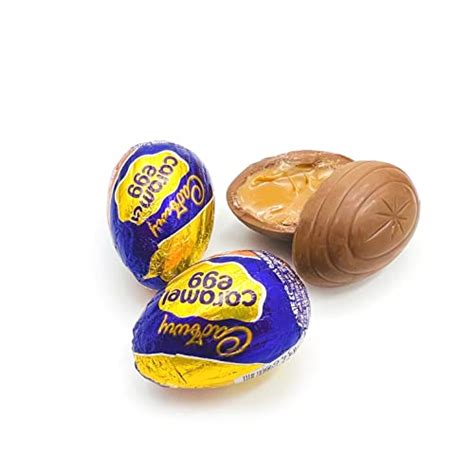 Laetafood Cadbury Caramel Eggs Milk Chocolate Filled Creamy Caramel Easter Candy 1 2 Ounce Egg