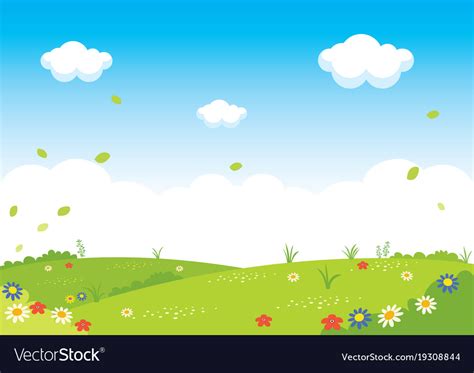 Flat landscape Royalty Free Vector Image - VectorStock