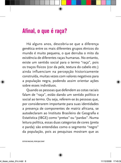 Cartilha Sobre Cotas Raciais PDF