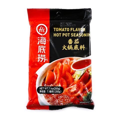 HaiDiLao 海底捞 Hot Pot Soup Base Seasoning 7 1 Oz 200 g Tomato Flavo Hot pot Shrimp recipes