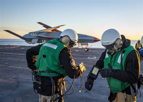 Boeing MQ 25 Stingray Unmanned Aerial Refueler Completes First Carrier