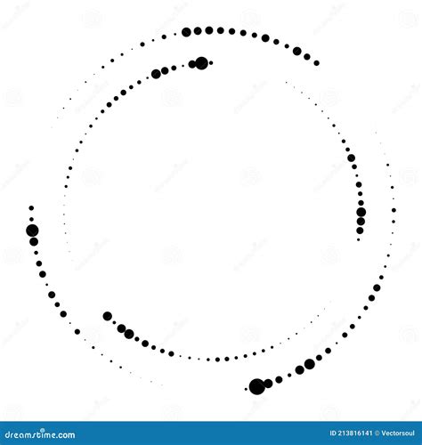 Random Circles Dotted Dots Spiral Swirl Twirl Element Polka Dots