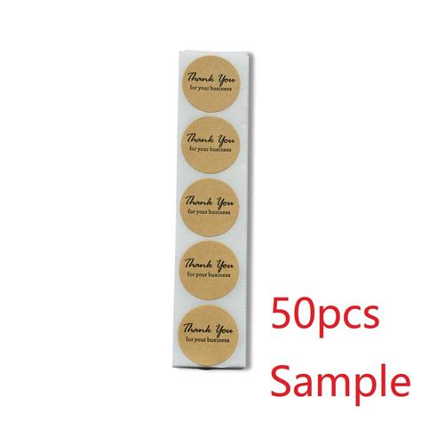 Material Handling Address Labels 100 Thank You Stickers Labels Natural