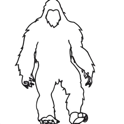 Complete Outline Of Bigfoot · Creative Fabrica