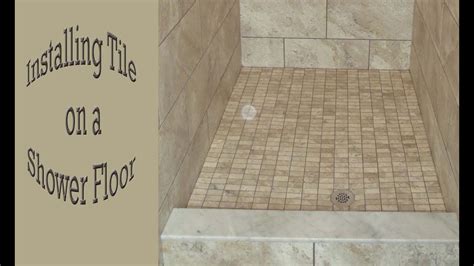 How To Install A Mosaic Tile On A Shower Floor Youtube