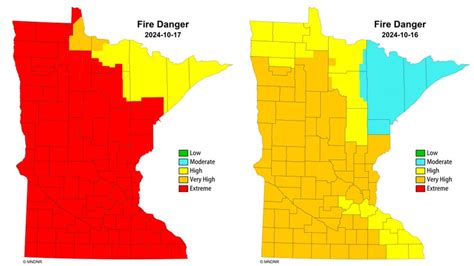 Red Flag Warning Extreme Fire Risk For 85 Of 87 Minnesota Counties