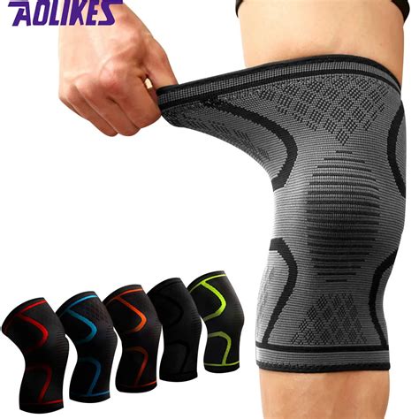 Aliexpress Buy AOLIKES 1PCS Elastic Sports Leg Knee Support Brace