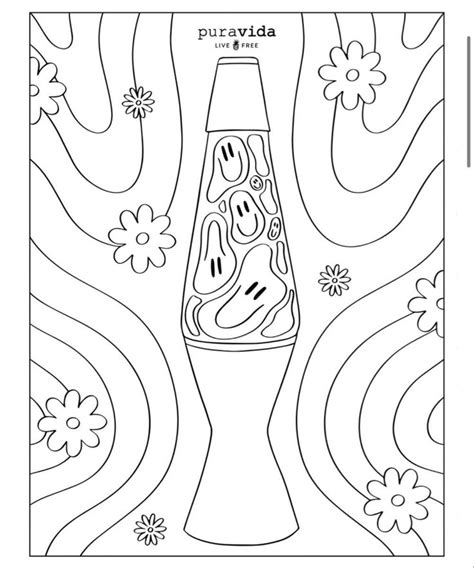 A Coloring Page With The Words Puravida On It And Flowers In The Background