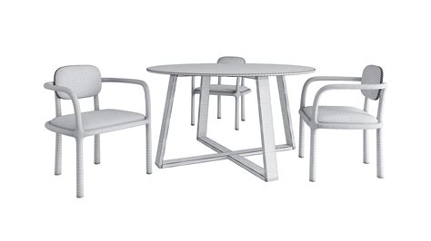 D Trastevere Dining Table And Roma Dining Chair Model Turbosquid