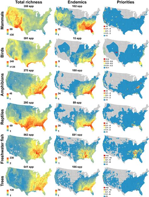 Biodiversity Of The Lower Continental United States And Priority Areas