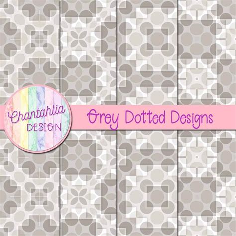 Free Digital Papers Featuring Grey Dotted Designs