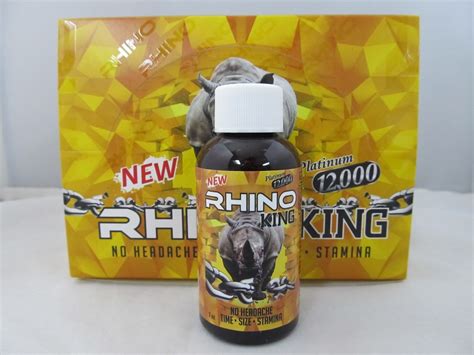 Rhino King Platinum 12k 2oz Male Enhancement Shot 12ct Displ