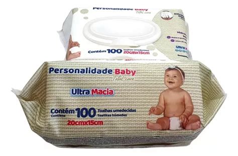 Kit 12 Toalha Umedecida Personalidade Baby Pacotes 100 Unid