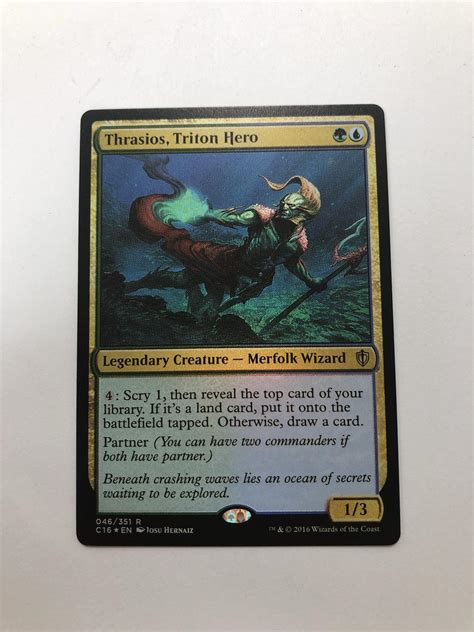 Thrasios Triton Hero Command 2016 C16 Foil Magic The Gathering Proxy