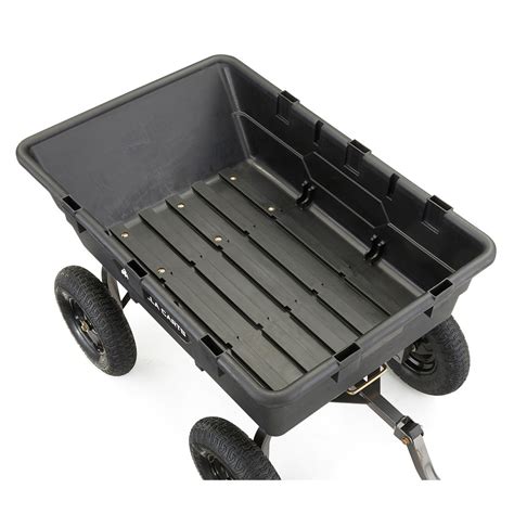 Gorilla Carts 1500 Pound Super Heavy Duty Poly Yard Dump Utility Cart