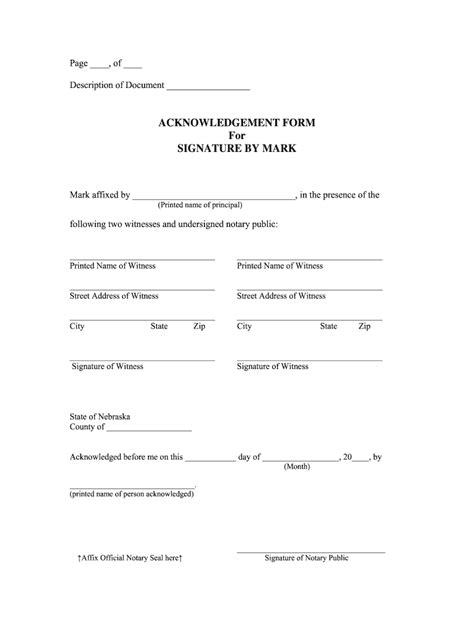 Printable Notary Forms Tutoreorg Master Of Documents