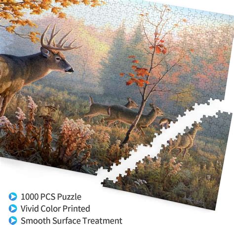 Wild Animals Jigsaw Puzzles 1000 Pieces,Whitetail Deer,Large Family ...