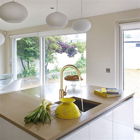 FIRTE Kitchen Faucets Stainless Steel Luxury Gold Brushed Kitchen Cold Hot Water Mixer Single