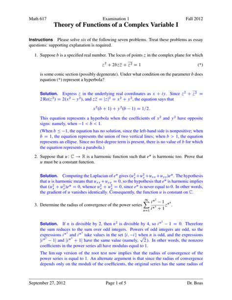 Theory Of Functions Of A Complex Variable I