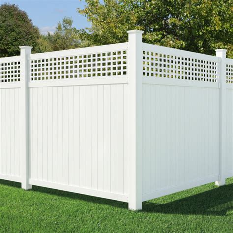 Outdoor Essentials Lewiston 6 Ft X 6 Ft White Vinyl Lattice Top Fence Panel Wayfair