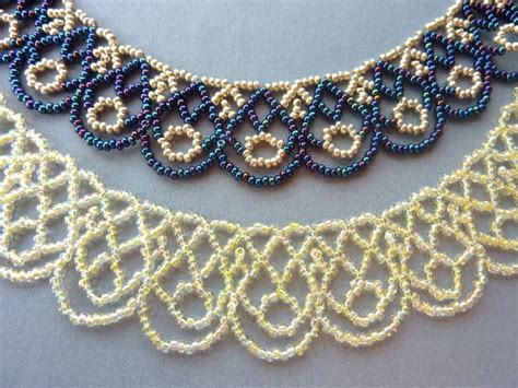 Free Beading Pattern For Scalloped Lace Necklace Beaddiagrams