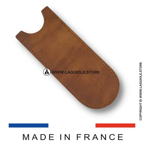 Brown Laguiole Folding Knife Leather Sheath Laguiole Store