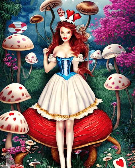 Gorgeous Sexy Alice In Wonderland Graphic · Creative Fabrica