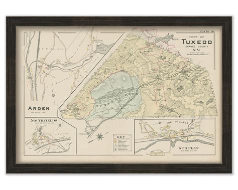 TUXEDO New York 1903 Map Replica Or Genuine Original Etsy