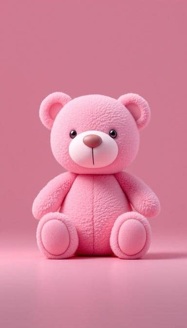 pink teddy love image teddy pink minimal   stockcake