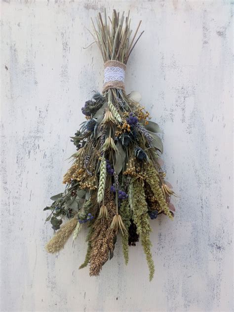 Dried Flower Swag Wall Hang Dried Flowers Home Decor Flower