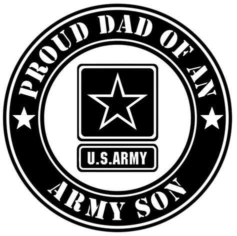 Proud Dad Of An Army Son Premium Vinyl Decal Etsy