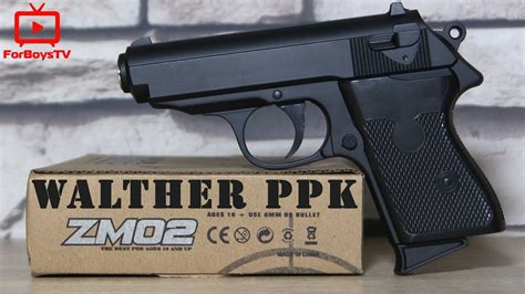Пружинно-поршневой пневматический пистолет ZM 02 (Walther PPK) для ...