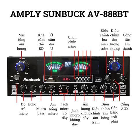 Mua amply sunbuck AV 888BT .am ly karaoke bluetooth gia đình công suất ...