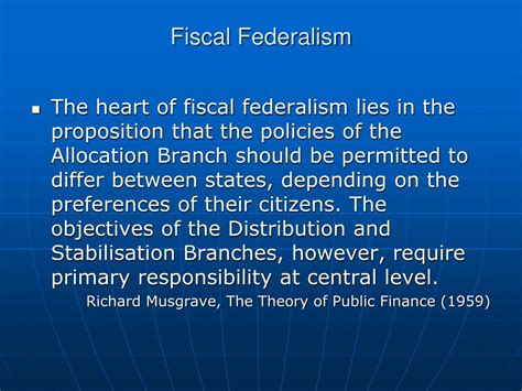 Ppt Fiscal Federalism Powerpoint Presentation Free Download Id 1775415