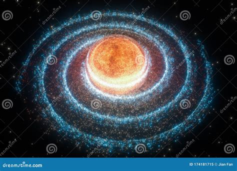 Glowing Particles And Milky Way Galaxyexplosive Sparks3d Rendering