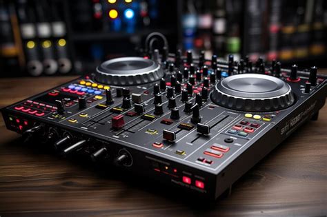 Premium Photo | Black and silver DJ controller with a lot of buttons ...