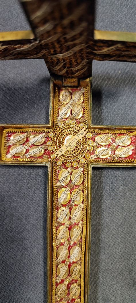 1800s Brass Reliquary Crucifix 62 Relics Very Rare - Etsy